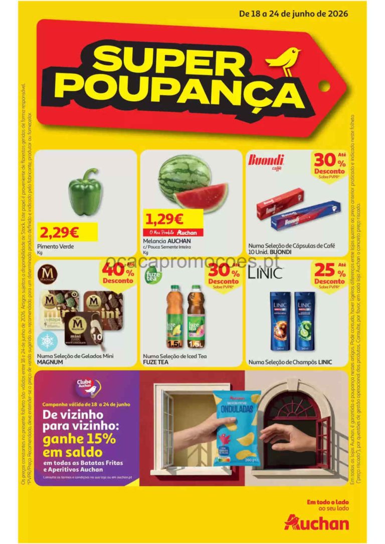 Folheto Auchan – Antevisão Promoções 18 a 24 de junho