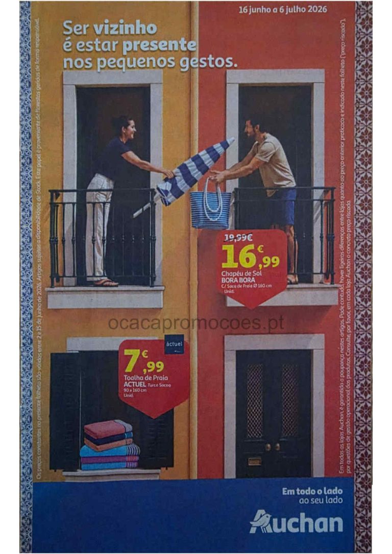 Folheto Auchan – Antevisão Promoções 16 junho a 6 julho
