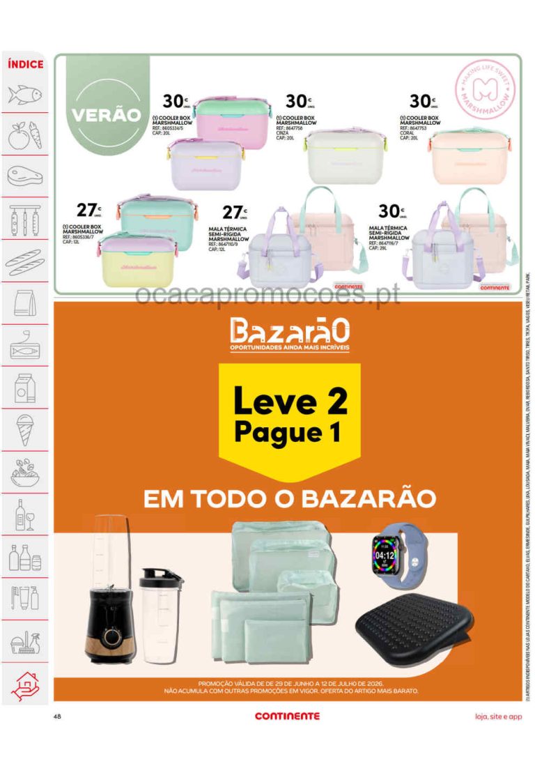 Continente Destaques – Antevisão Promoções Bazar 30 junho a 6 julho