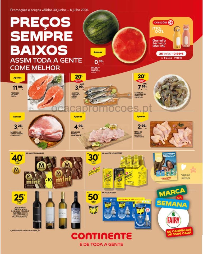 Folheto Continente Madeira – Antevisão Promoções 30 junho a 6 julho