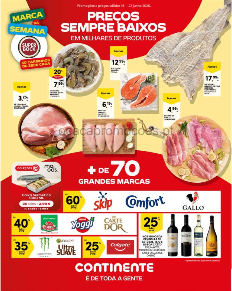 Folheto Continente Madeira – Antevisão Promoções 16 a 22 de junho