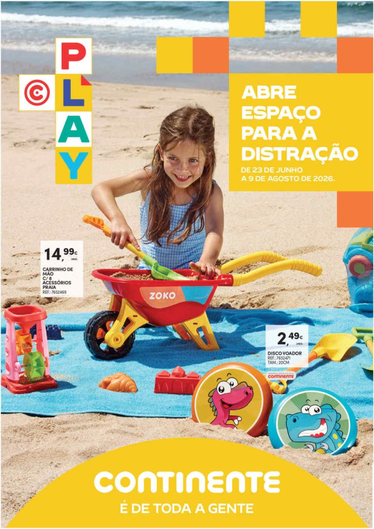 Folheto Continente Verão Bazar – Antevisão Promoções 23 junho a 9 agosto