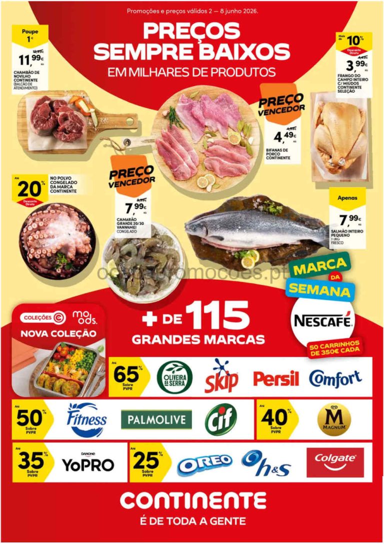 Folheto Continente – Antevisão Promoções 2 a 8 de junho