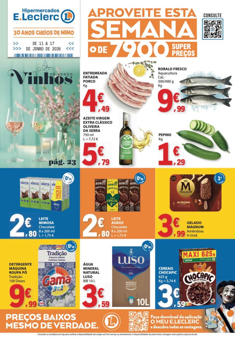 Folheto E Leclerc – Antevisão Promoções 11 a 17 de junho