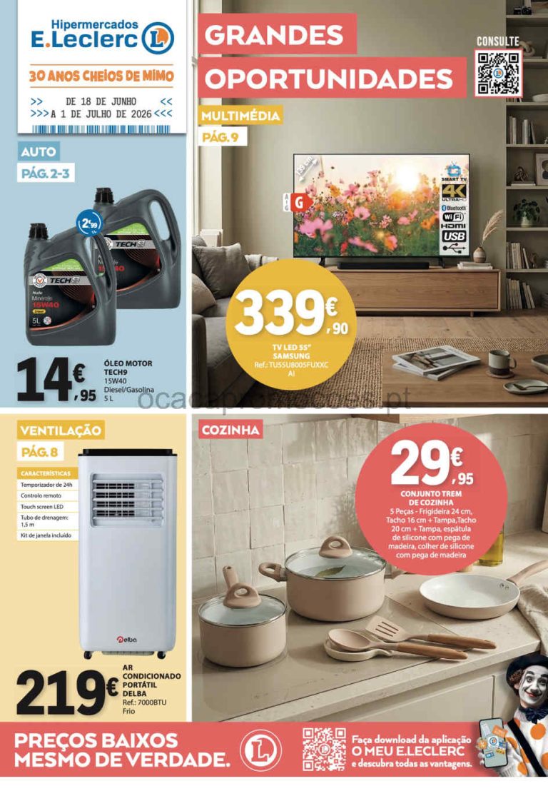 Folheto E Leclerc bazar – Antevisão Promoções 18 junho a 1 julho