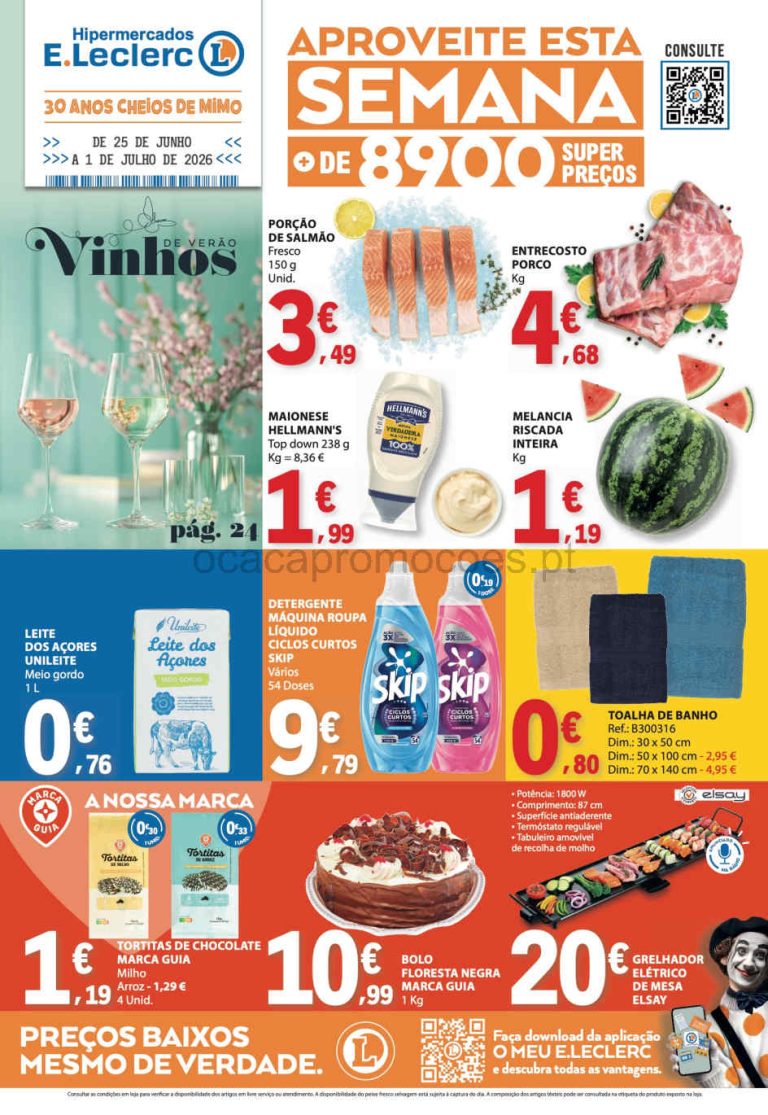 Folheto E Leclerc – Antevisão Promoções 25 junho a 1 julho