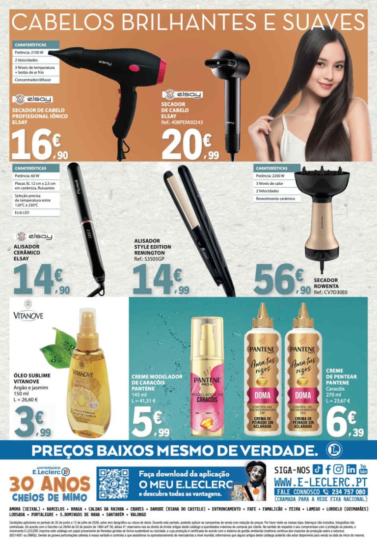Folheto E Leclerc bazar Beleza Verão – Antevisão Promoções 30 junho a 12 julho