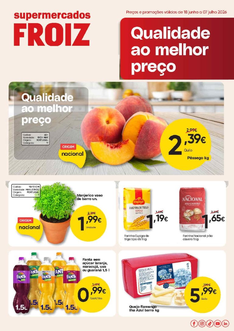 Folheto Supermercado Froiz – Antevisão Promoções 18 junho a 7 julho