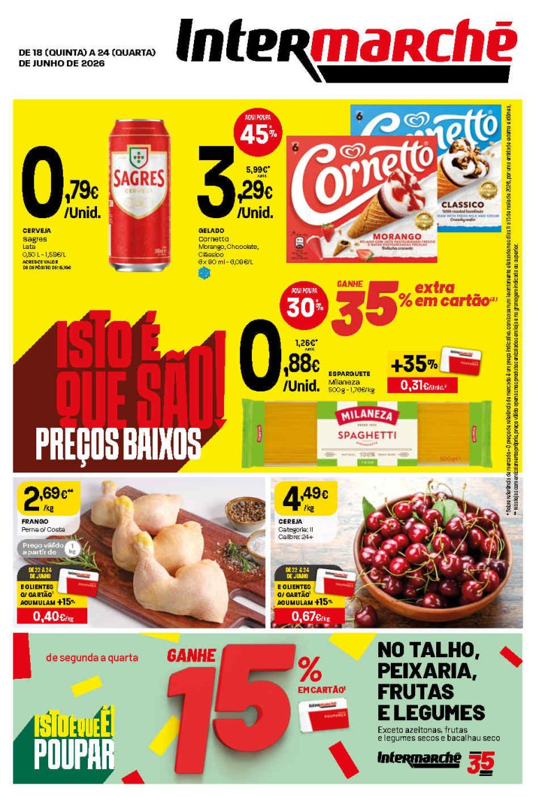 Folheto Intermarché – Antevisão Promoções 18 a 24 de junho