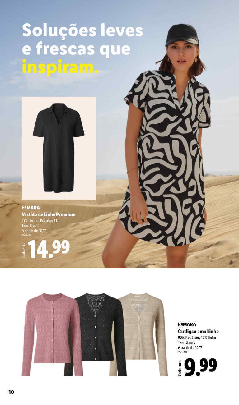 Folheto Lidl Esmara Verão – Antevisão Promoções a partir 10 julho