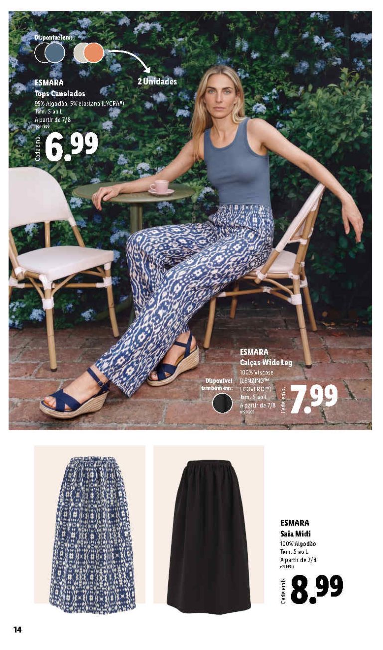 Folheto Lidl Esmara Verão – Antevisão Promoções a partir 7 agosto