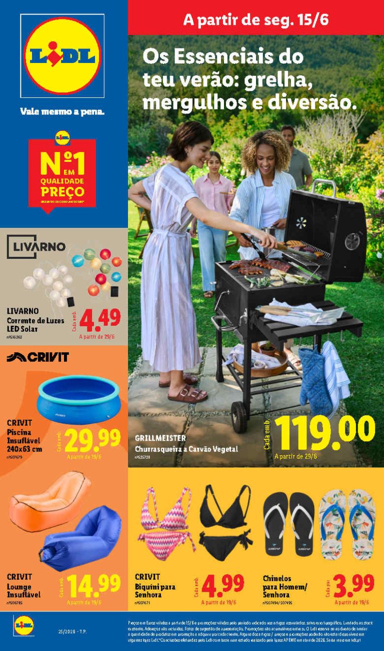 Folheto Lidl bazar Verão – Antevisão Promoções a partir 15 junho
