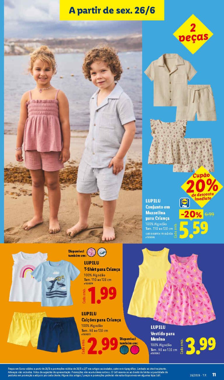 Folheto Lidl moda criança – Antevisão bazar Promoções de 26 junho a 2 julho
