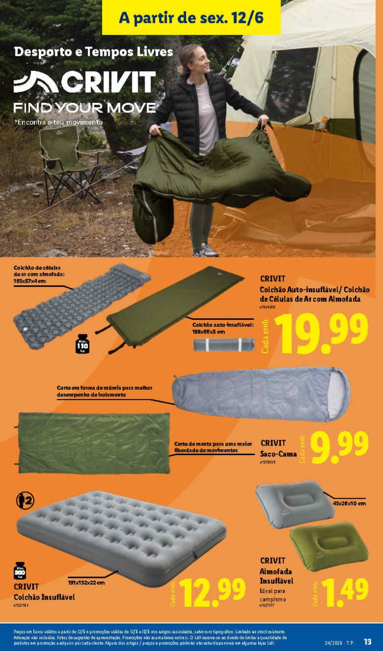 Folheto Lidl Campismo – Antevisão Bazar Promoções 12 a 18 de junho
