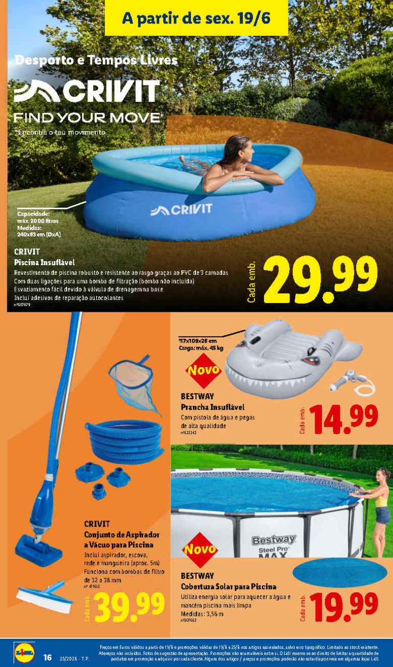 Folheto Lidl ar livre bazar – Antevisão Promoções 19 a 25 de junho