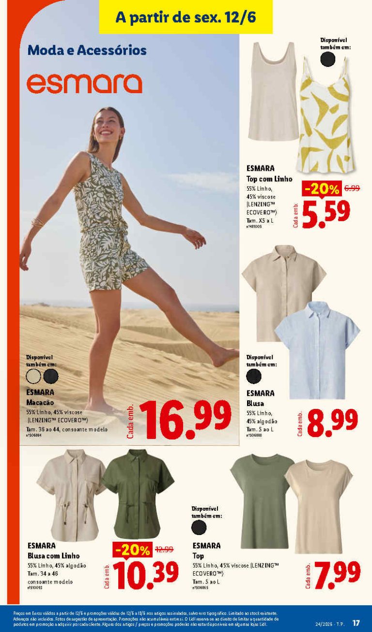 Folheto Lidl Moda – Antevisão Bazar Promoções 12 a 18 de junho