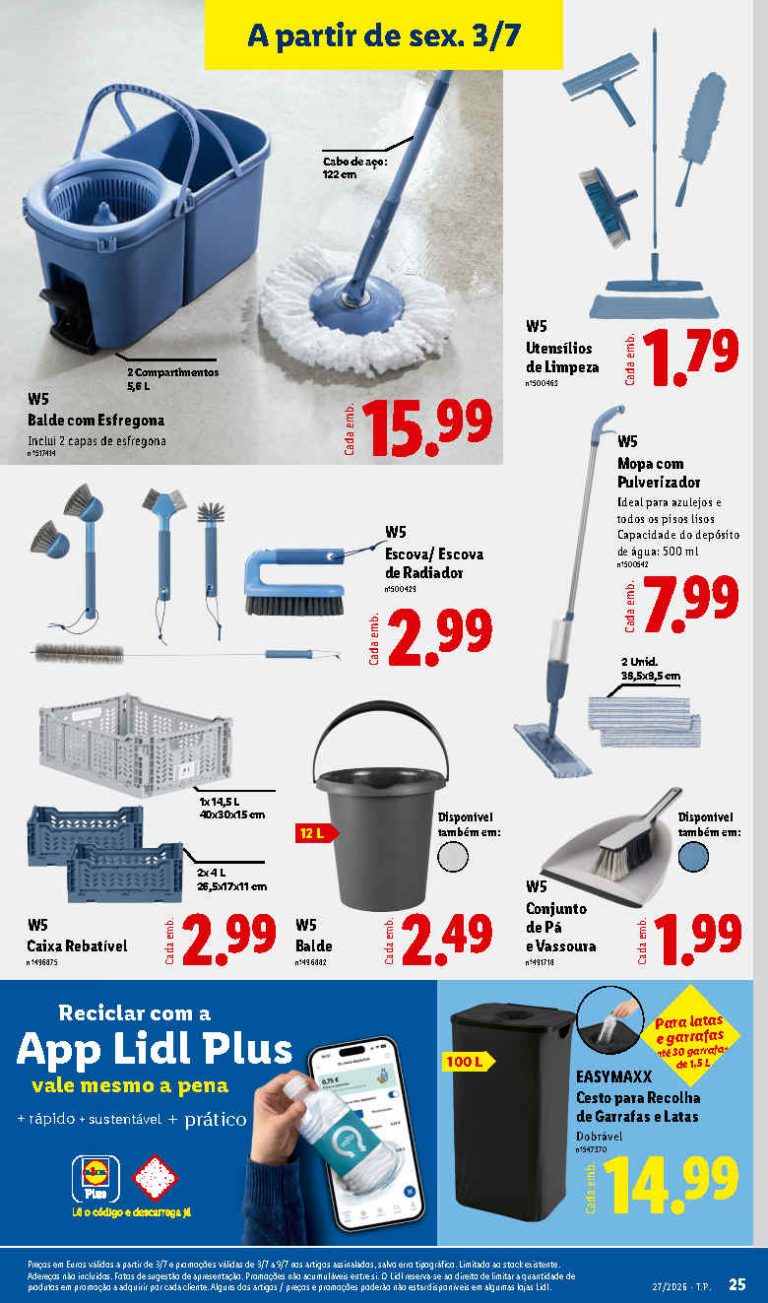 Folheto Lidl cuidados do lar – Antevisão bazar Promoções de 3 a 9 julho