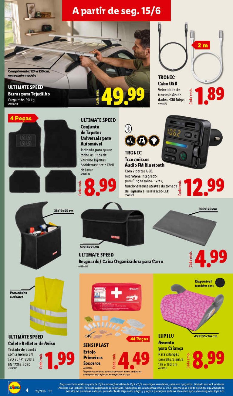 Folheto Lidl Especial auto – Antevisão bazar Promoções 15 a 21 de junho