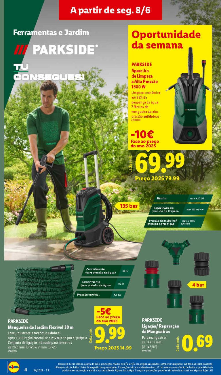Folheto Lidl Parkside – Antevisão bazar Promoções 8 a 14 de junho