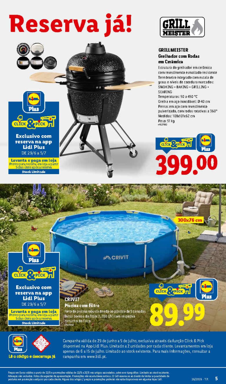 Folheto Lidl Ar Livre – Antevisão bazar promoções 29 junho a 5 julho
