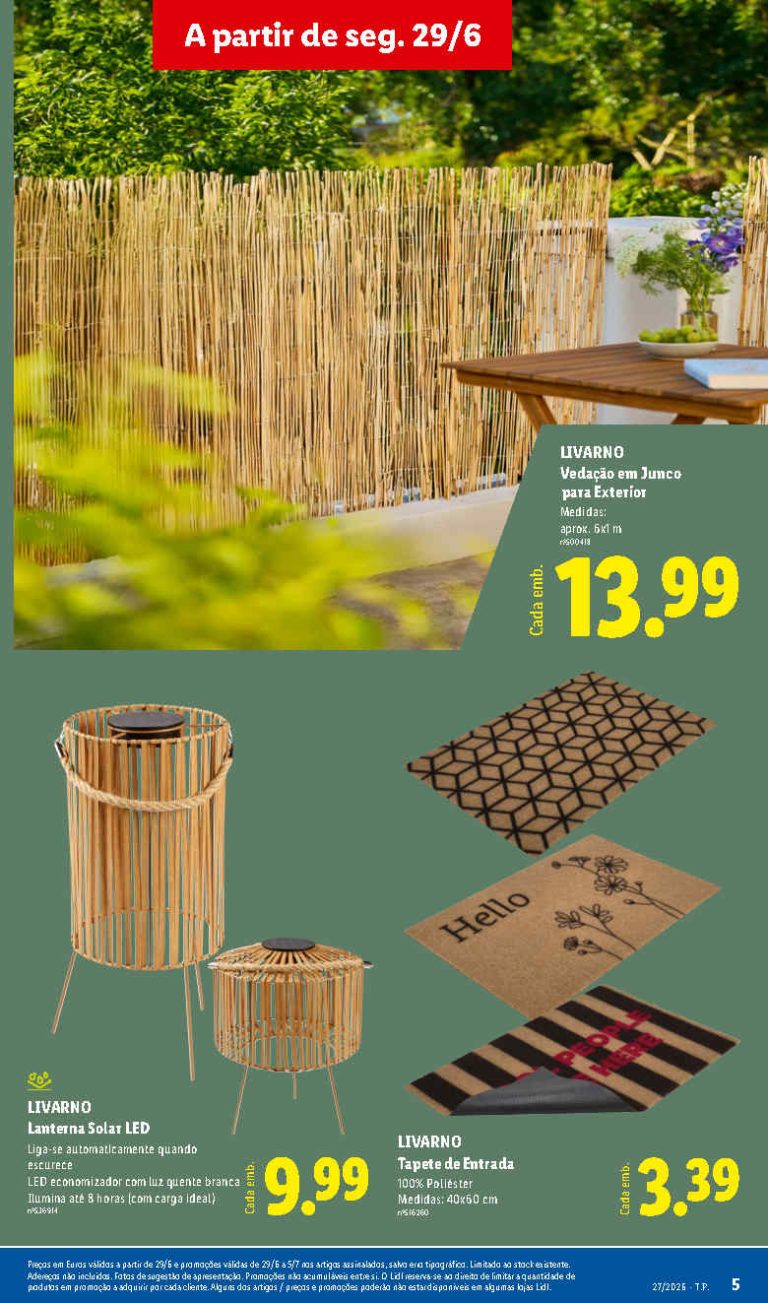 Folheto Lidl Ar Livre – Antevisão bazar Promoções de 29 junho a 5 julho