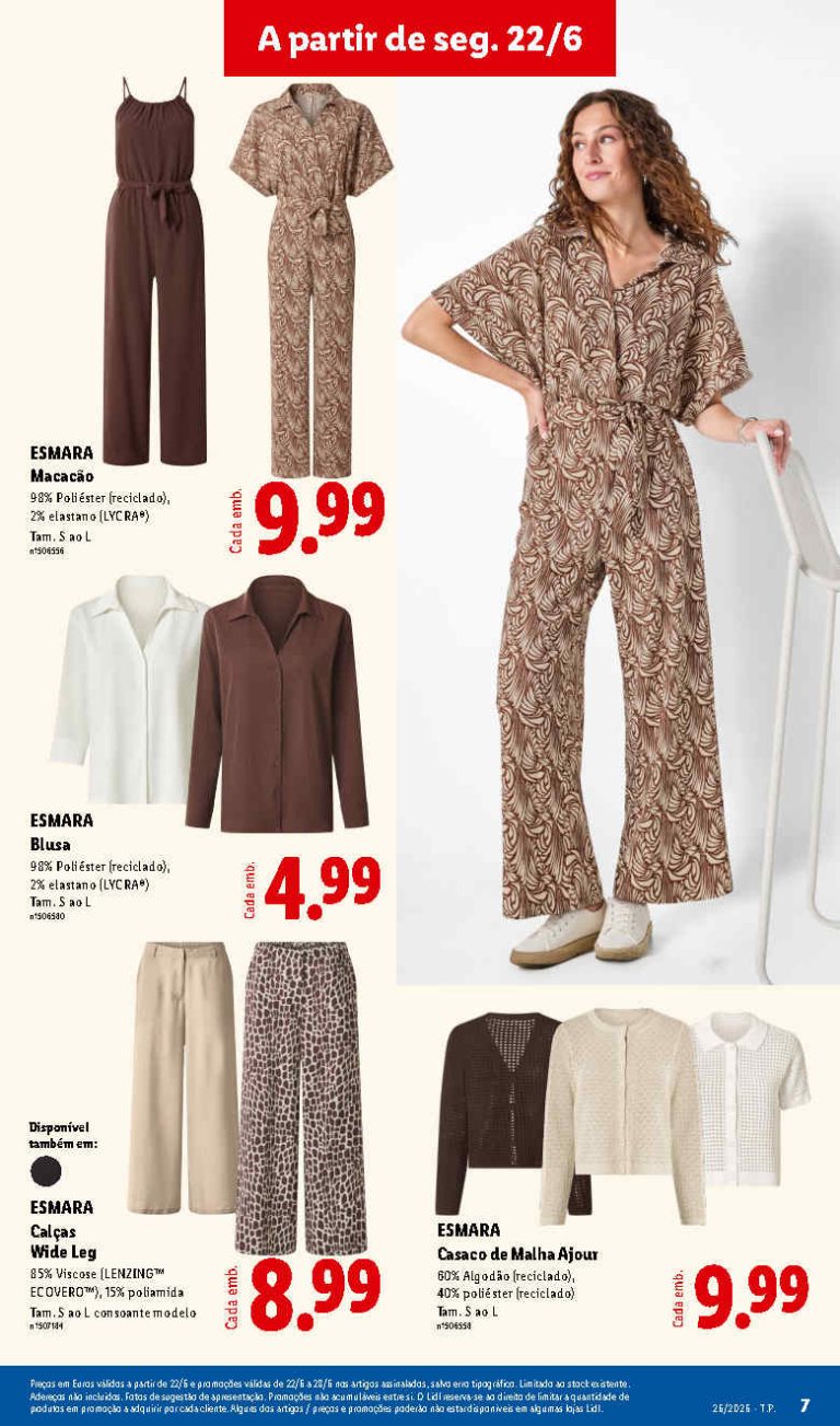 Folheto Lidl Esmara – Antevisão bazar Promoções de 22 a 28 junho