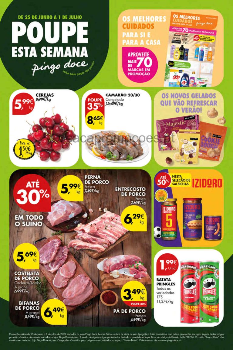 Folheto Pingo Doce Açores – Antevisão Promoções 25 junho a 1 julho