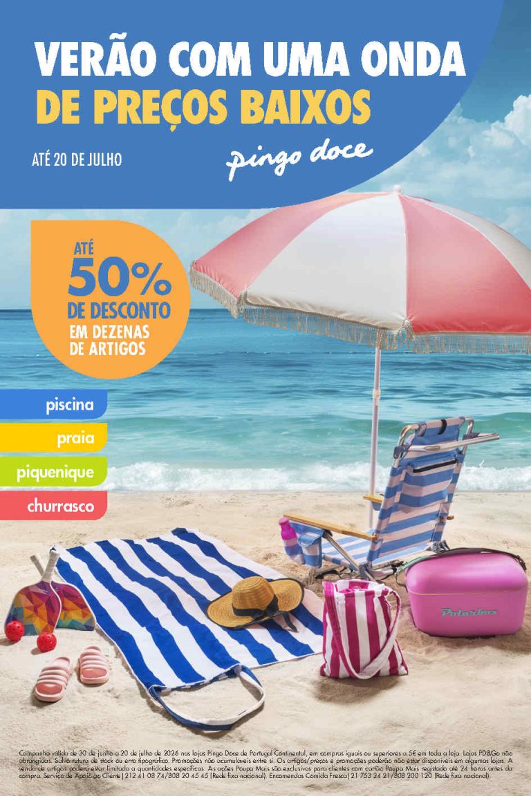Folheto Pingo Doce bazar Verão – Antevisão Promoções 30 junho a 20 julho