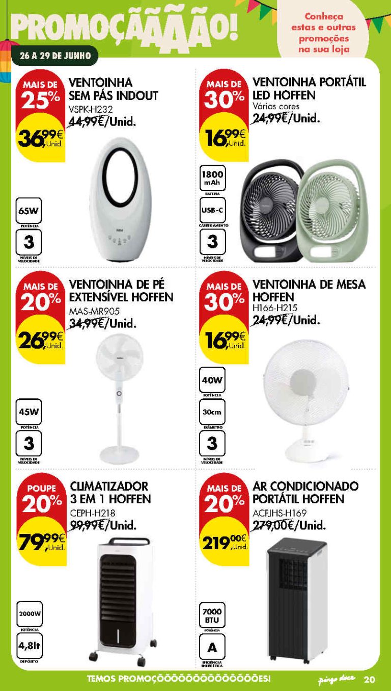 Folheto Pingo Doce bazar Fim de Semana – Antevisão Promoções 26 a 29 de junho