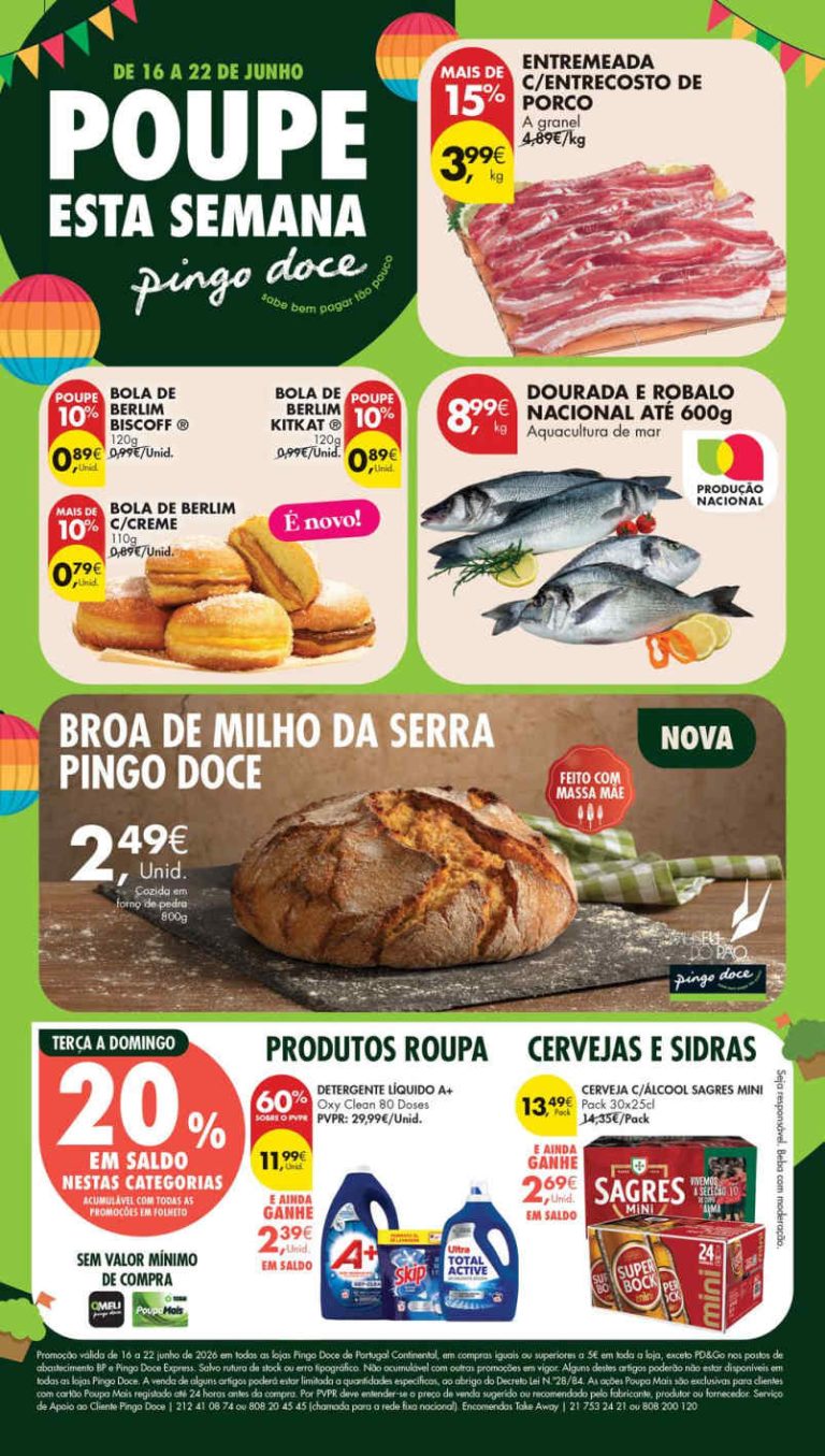 Folheto Pingo Doce lojas médias – Antevisão Promoções 16 a 22 de junho