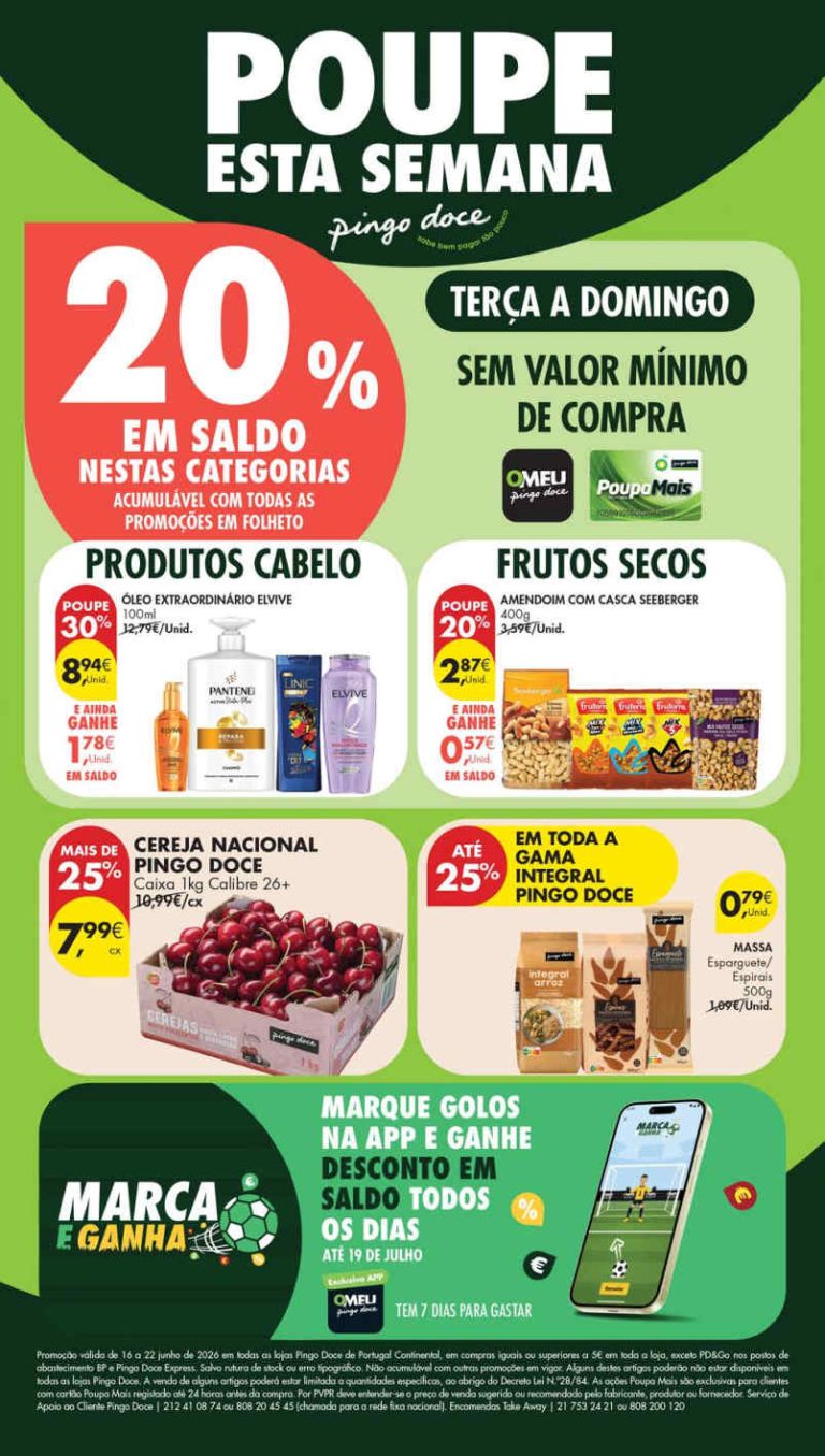 Folheto Pingo Doce lojas pequenas – Antevisão Promoções 16 a 22 de junho