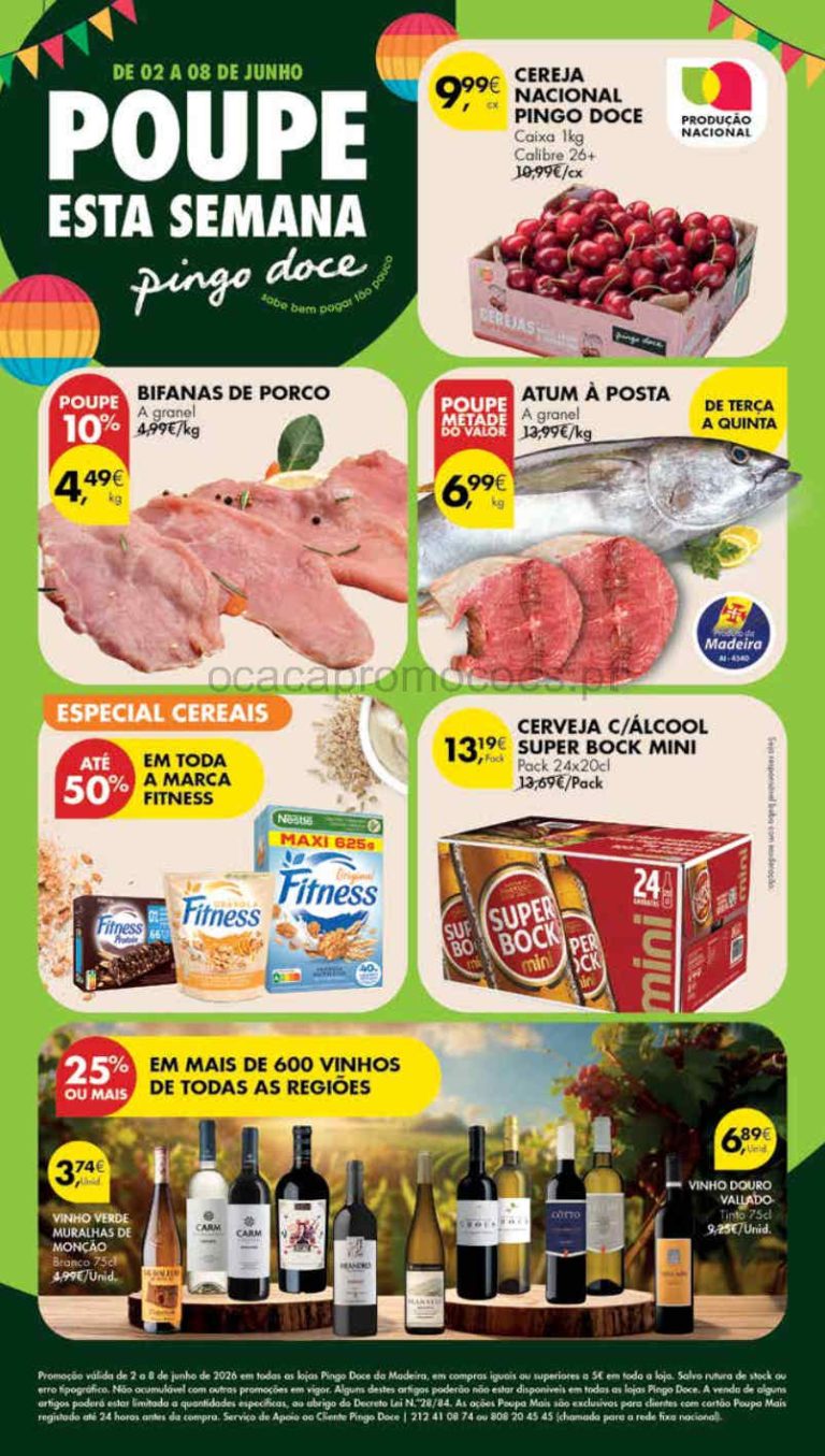 Folheto Pingo Doce Madeira – Antevisão Promoções 2 a 8 de junho
