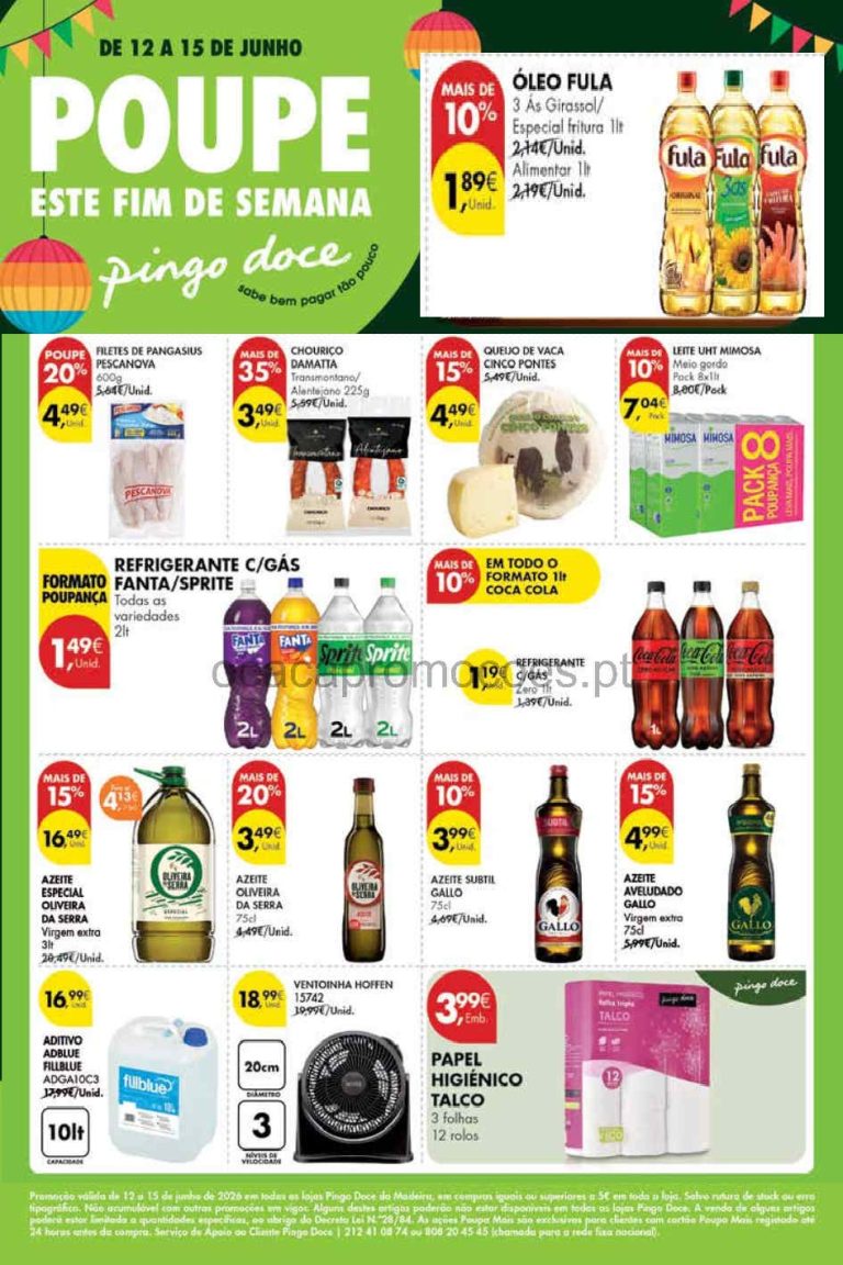 Folheto Pingo Doce Madeira Fim de semana – Antevisão Promoções 12 a 15 de junho