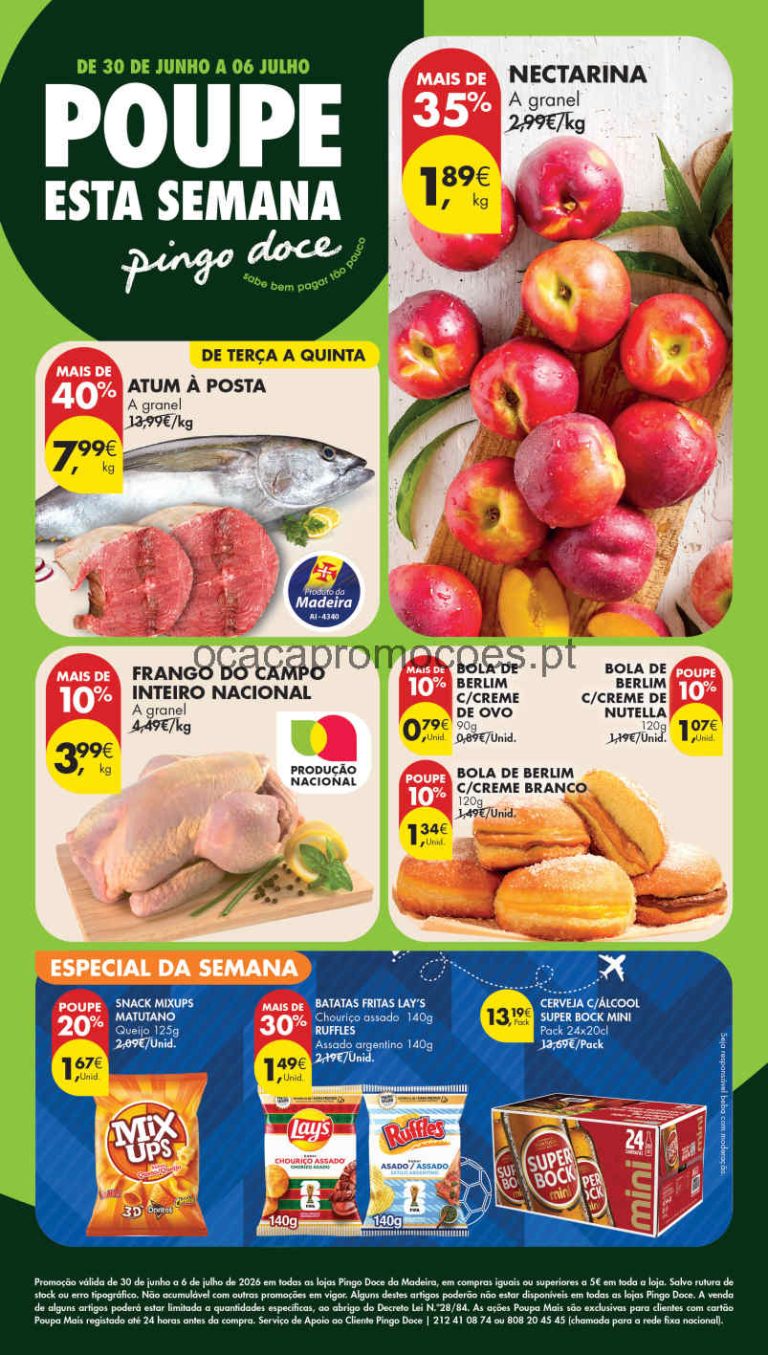 Folheto Pingo Doce Madeira – Antevisão Promoções 30 junho a 6 julho