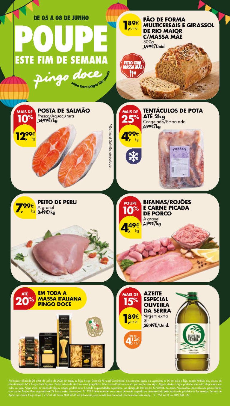 Folheto Pingo Doce Fim de semana – Antevisão Promoções 5 a 8 de junho