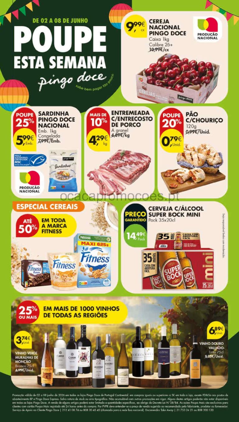 Folheto Pingo Doce – Antevisão Promoções 2 a 8 de junho