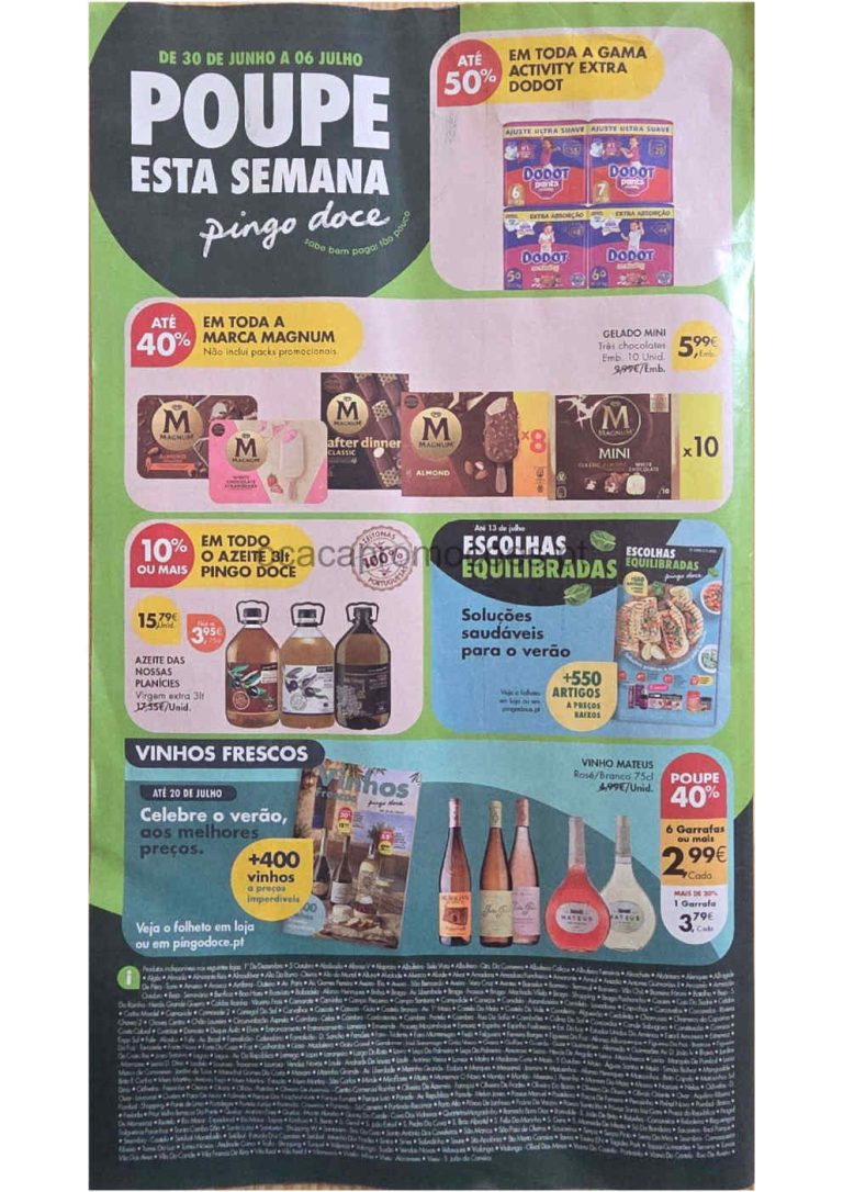 Antevisão Folheto Pingo Doce – Esta Semana Promoções 30 junho a 6 julho