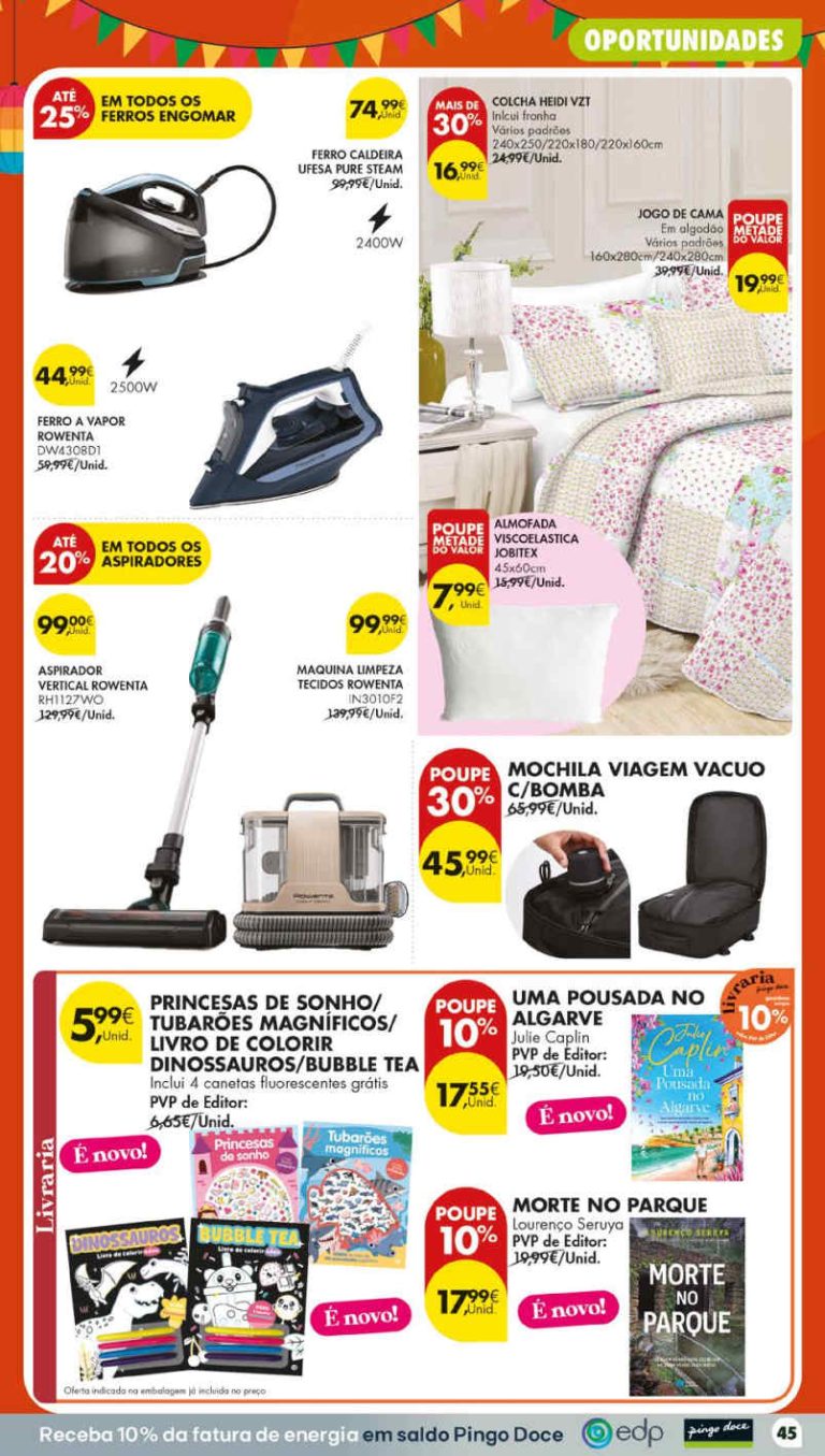 Folheto Pingo Doce bazar lojas grandes – Antevisão Promoções 9 a 15 de junho