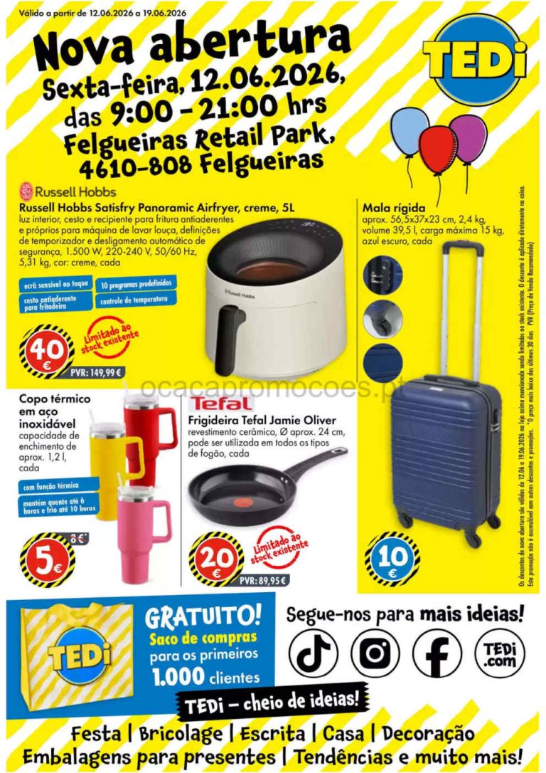 Folheto Tedi – Antevisão Promoções 12 a 19 de junho