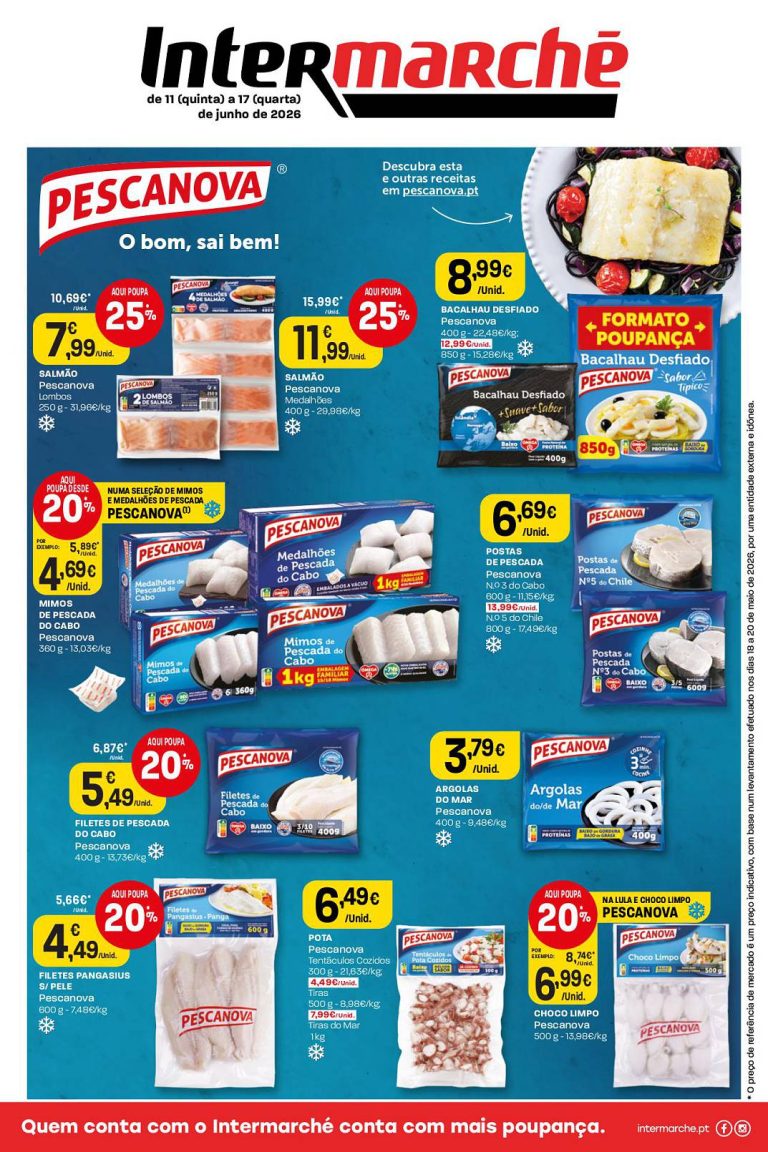 Folheto Intermarché Pescanova – Antevisão Promoções 11 a 17 de junho