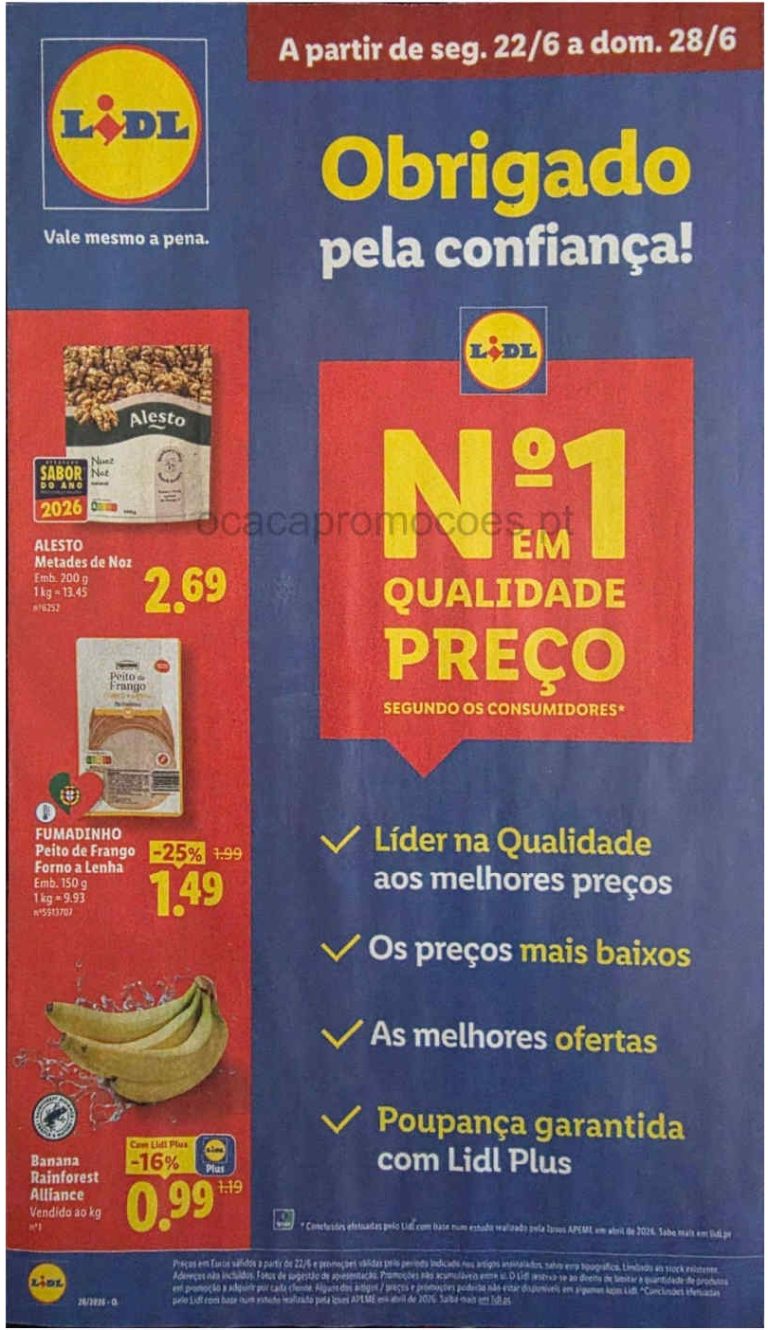 Folheto Lidl – Antevisão Promoções a partir 22 de junho