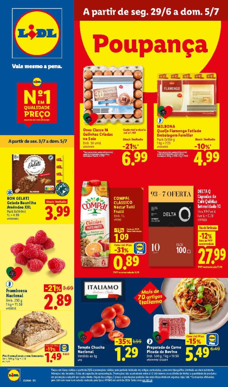 Folheto Lidl – Antevisão Promoções de 29 junho a 5 julho