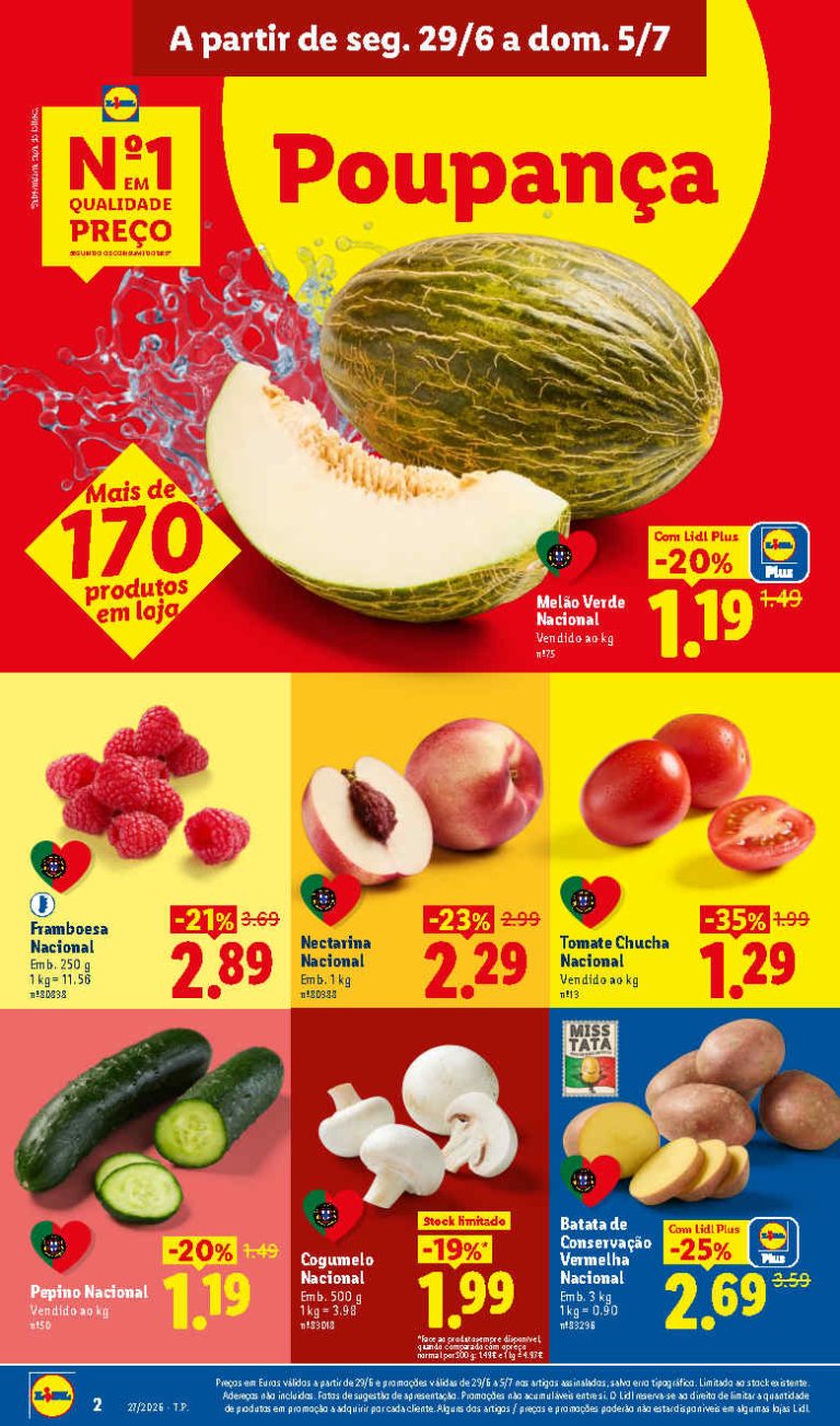 Folheto Lidl Frescos – Antevisão Promoções de 29 junho a 5 julho