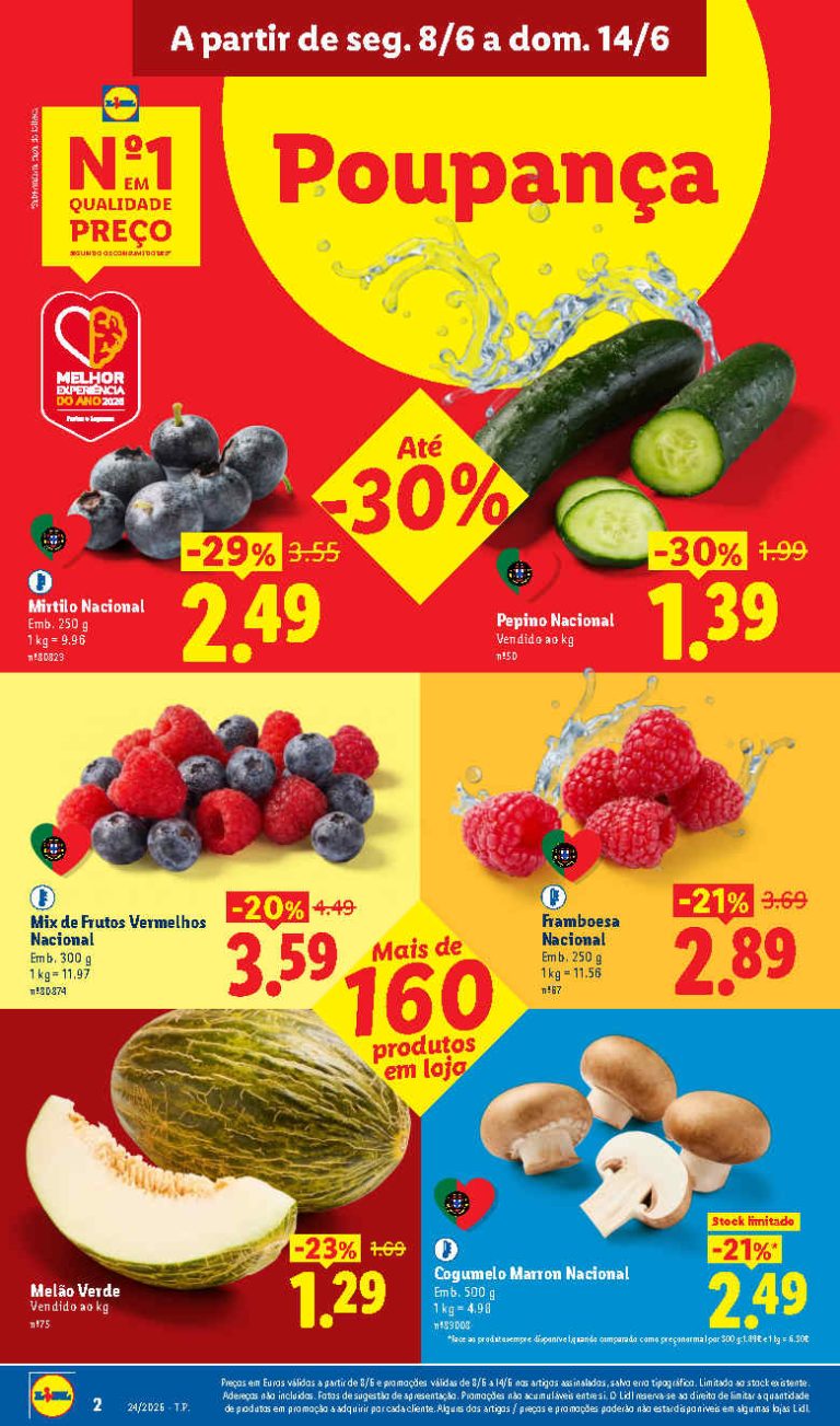 Folheto Lidl Frescos – Antevisão Promoções 8 a 14 de junho