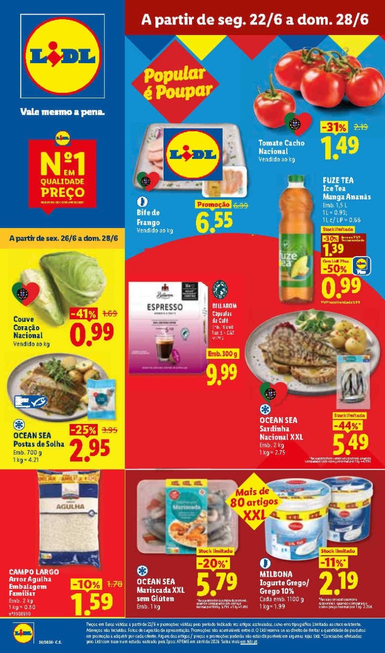 Folheto Lidl – Antevisão Promoções 22 a 28 de junho