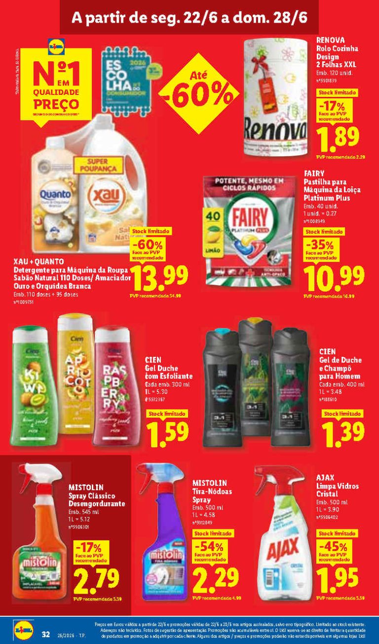 Folheto Lidl limpeza e beleza – Antevisão Promoções 22 a 28 de junho