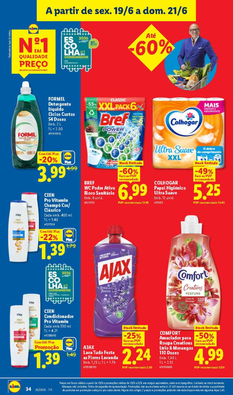 Folheto Lidl Limpeza e Beleza – Antevisão Promoções 19 a 21 de junho