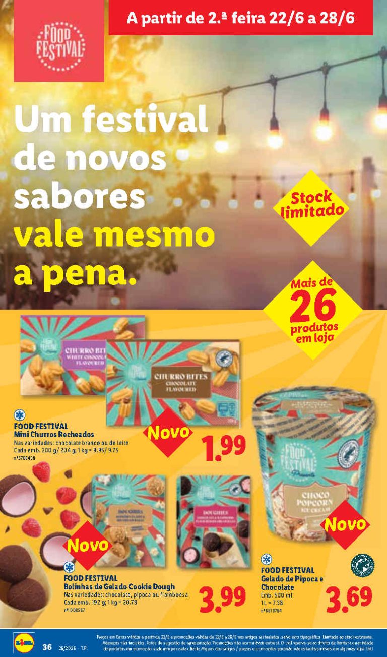 Folheto Lidl Festivais de Verão – Antevisão Promoções 22 a 28 de junho