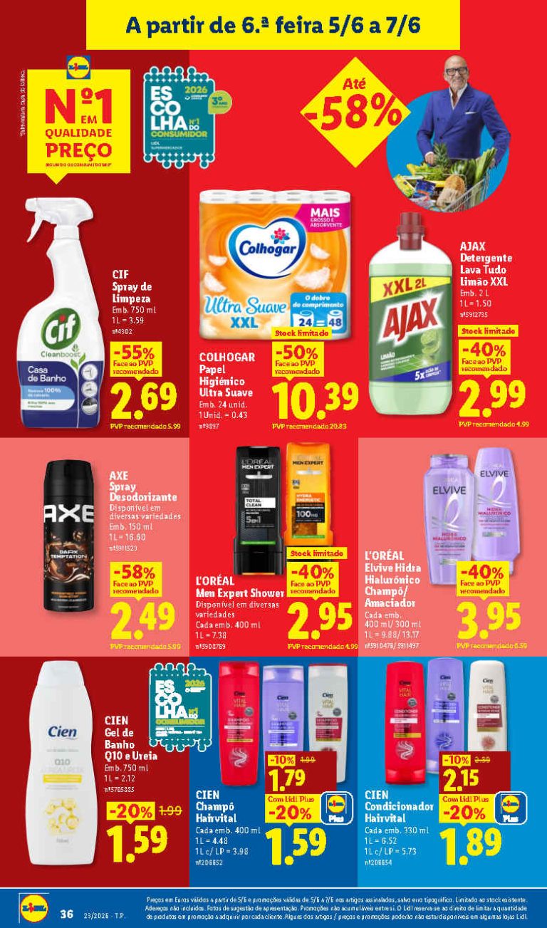 Folheto Lidl Limpeza e Beleza – Antevisão Promoções 5 a 7 de junho