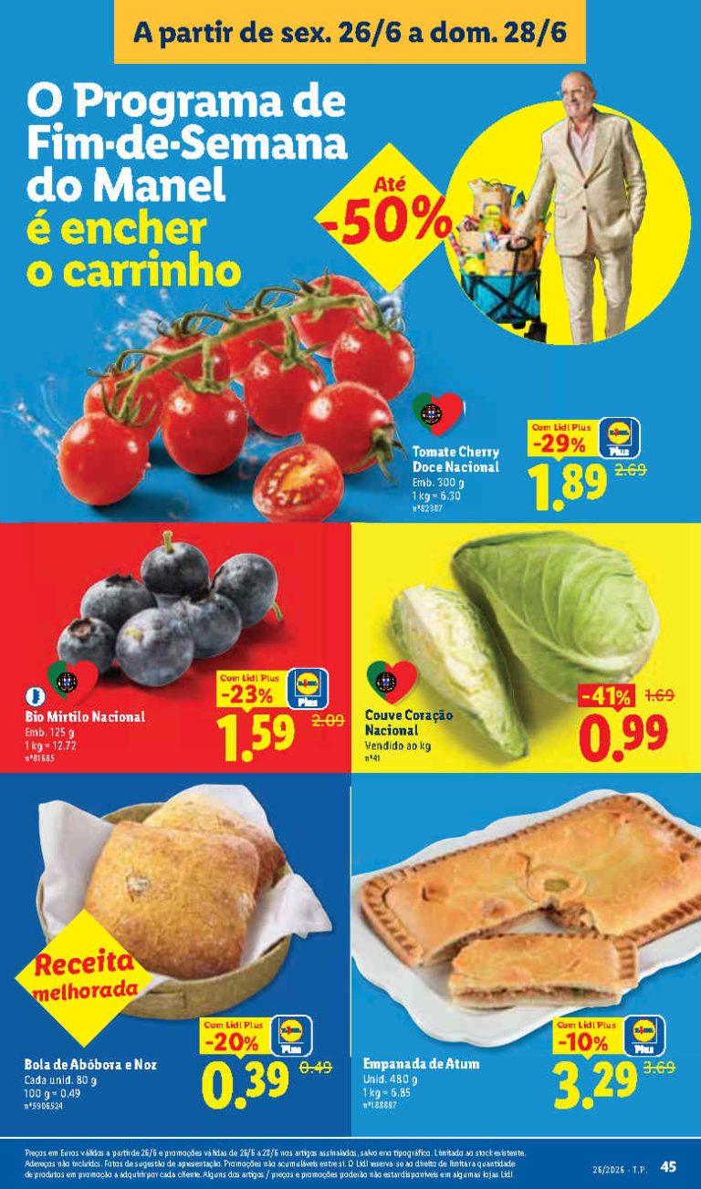 Folheto Lidl Frescos – Antevisão Promoções 26 a 28 de junho